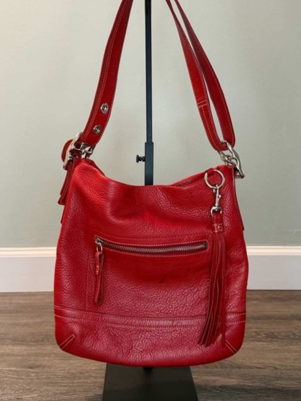 Coach Vintage Legacy Slim Duffle Shoulder Bag with Tassel